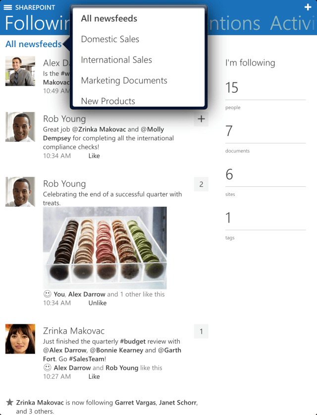 Microsoft Releases New SharePoint Newsfeed App for iOS