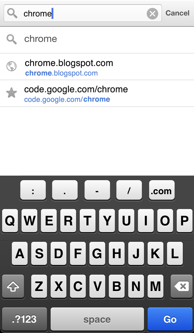 Chrome for iOS Adds Long Back Press, Messages Sharing