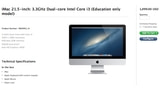 Apple Lists 21.5-Inch iMac With 3.3GHz i3 Processor for Educational Institutions