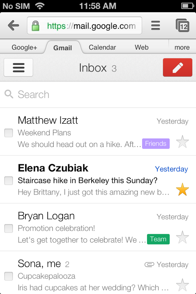 Google Refreshes Gmail Web App for Mobile Devices