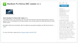 Apple Releases MacBook Pro Retina SMC Update v1.1