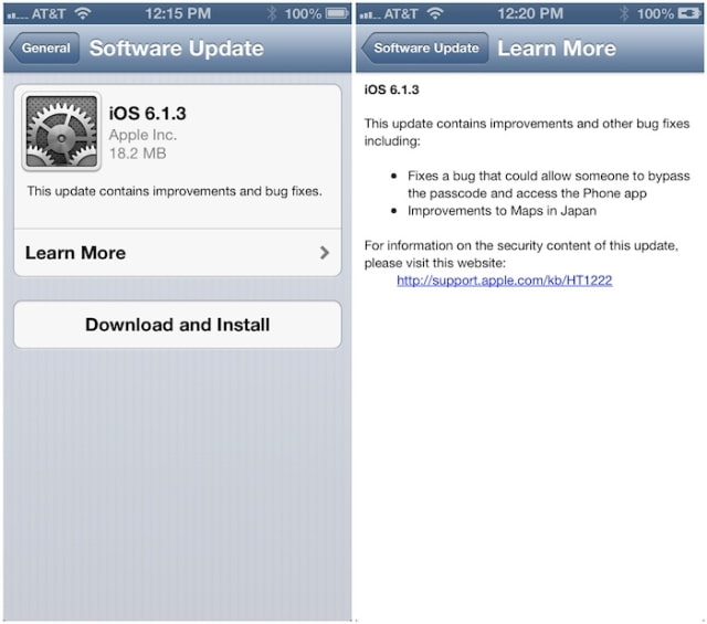 Apple Releases iOS 6.1.3 With Passcode Bug Fix, Updates to Maps for Japan