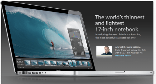 Apple Delays Shipping 17inch MacBook Pro