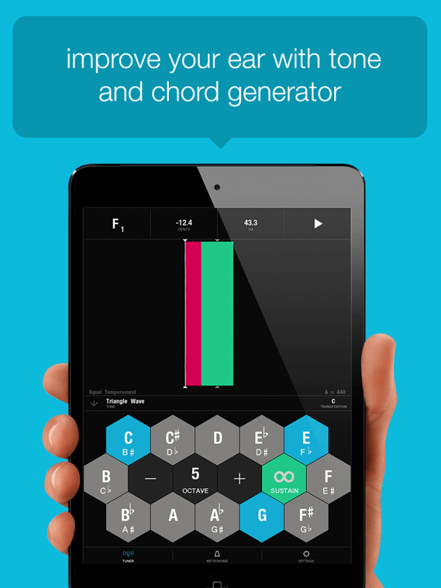 Tunable is a Chromatic Instrument Tuner App