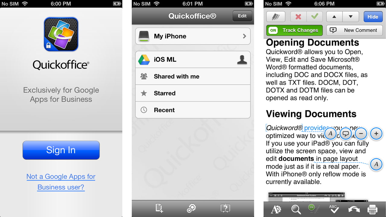 Quickoffive Google Quickoffice App Now Supports Editing Microsoft Office Documents ...