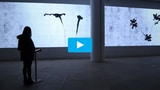 Interactive iPad Drawing Performance Projected on Massive Video Wall [Watch]