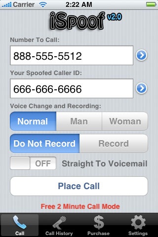 CallerID Spoofing Now Free With iSpoof 2.0