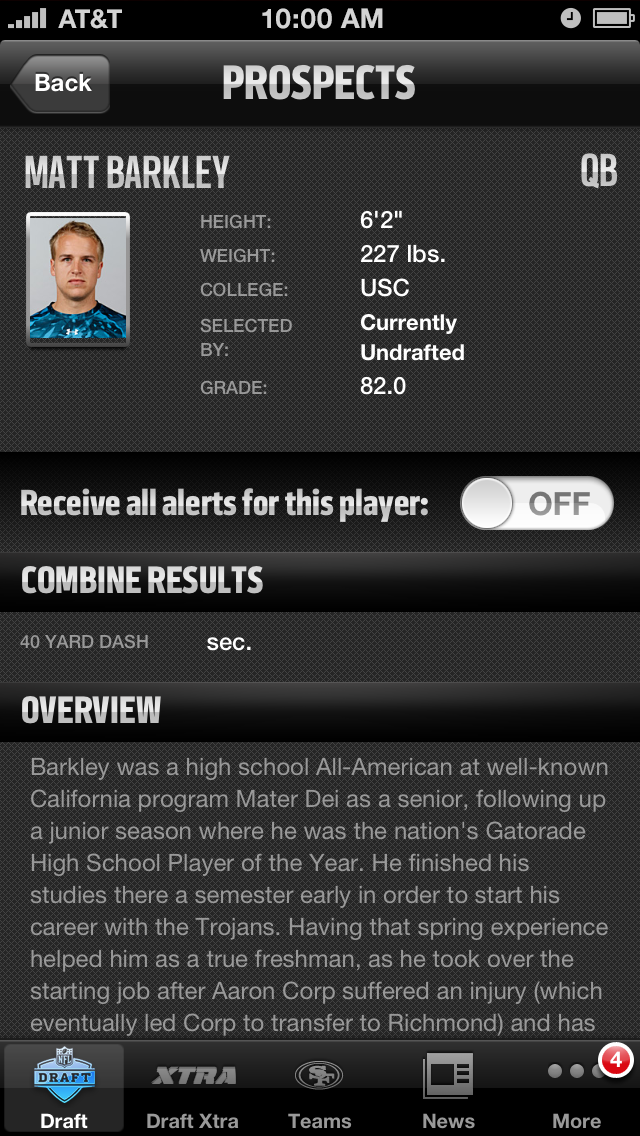NFL &#039;13 App Gets Updated for the 2013 NFL Draft