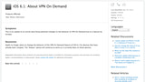 Apple to Retain Current VPN on Demand Functionality for Existing Devices