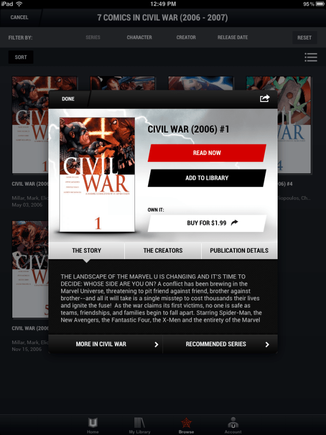 Marvel Unlimited App Gets Editorial Picks, Full-Screen Reader, Sharing