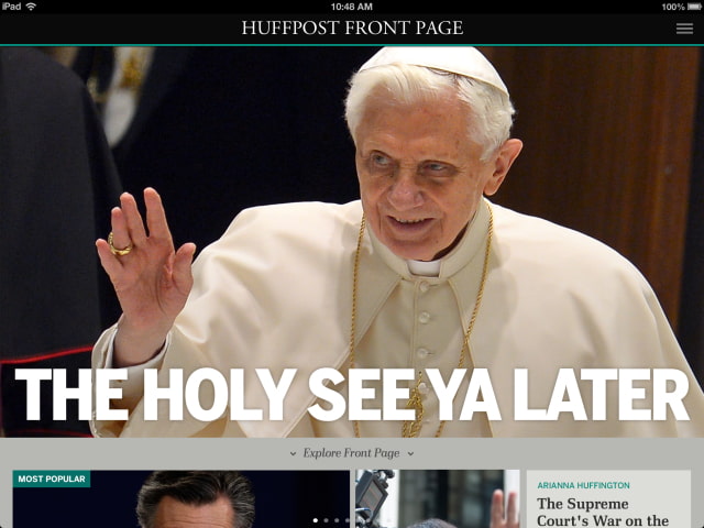 The Huffington Post App Goes Universal, Adds New Features