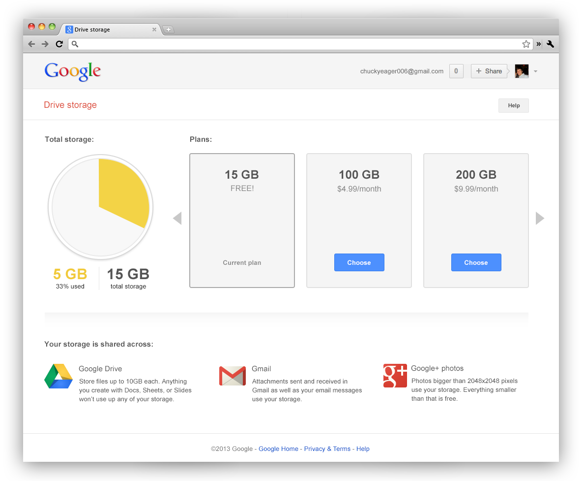 Google Unifies Gmail, Drive, and Google+ Photos With 15GB of Storage