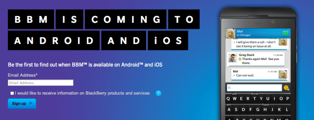 BlackBerry Announces It Will Release BBM for iOS and Android This Summer!
