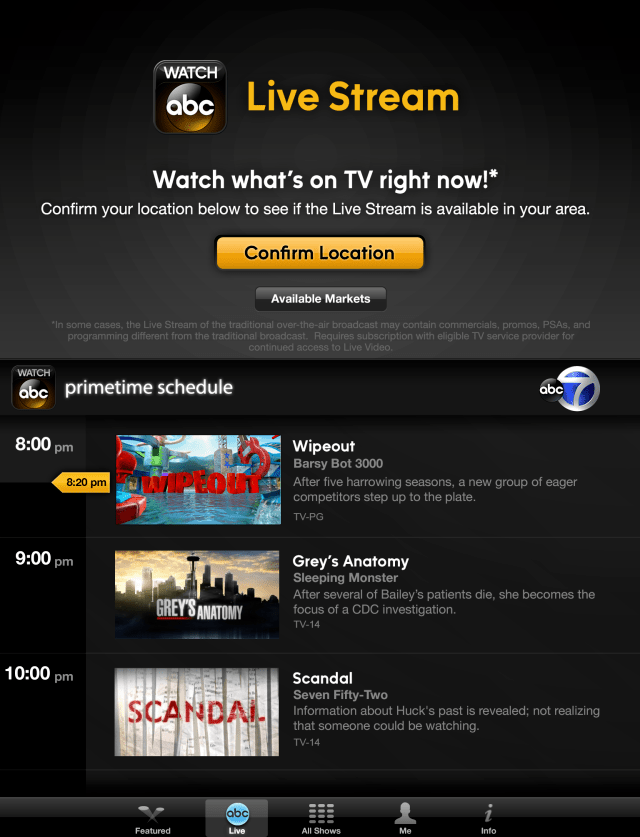WATCH ABC App Released With Live Television Streaming
