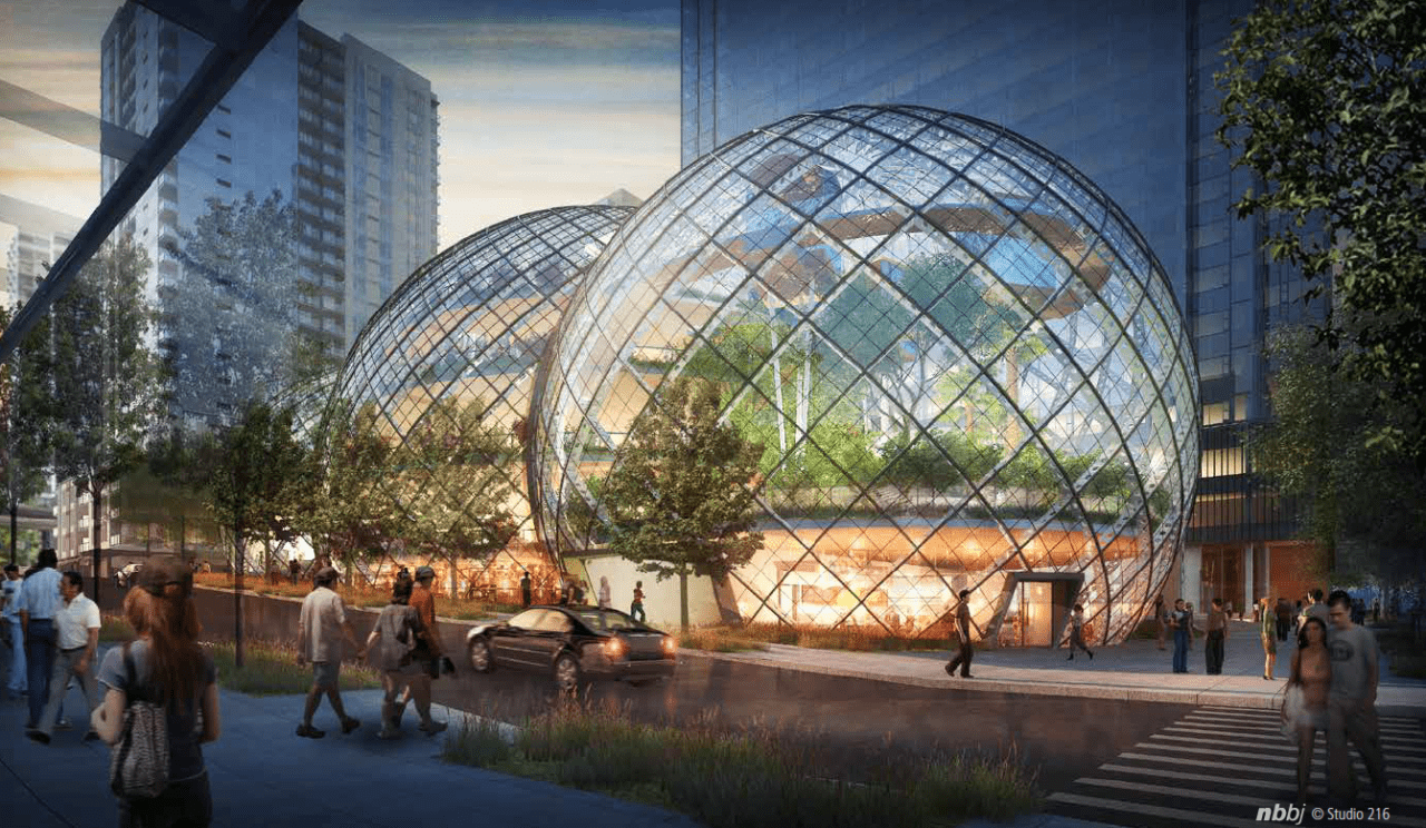 Amazon Wants to Build Massive Glass Biospheres for Its New Headquarters