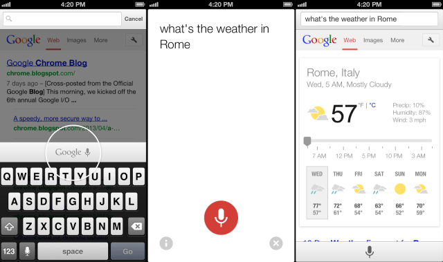 Google Announces It Will Update Chrome for iOS With Voice Search
