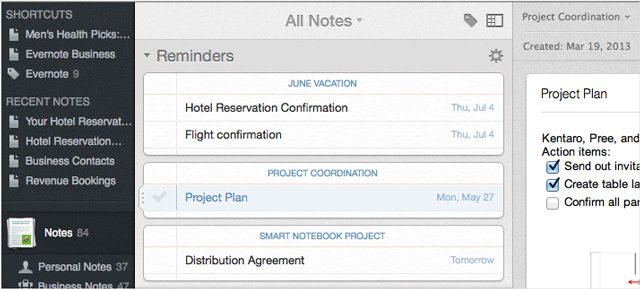 Evernote Launches Reminders Feature for Mac, iOS, Web
