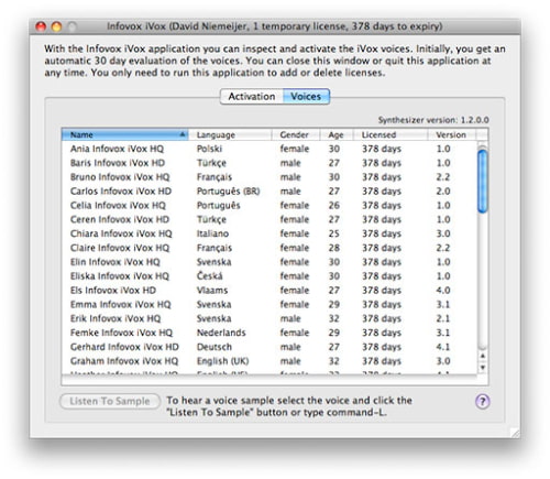 Infovox iVox 1.3 Released