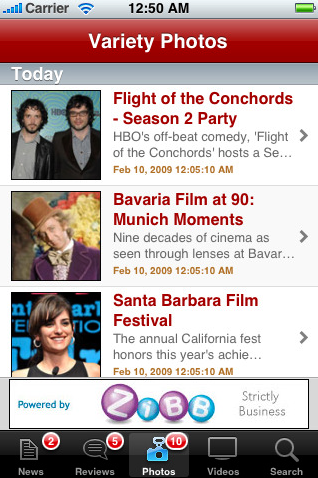 Variety iPhone App Now Available