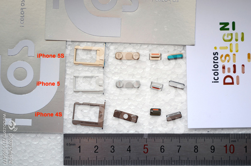 Leaked Parts Reveal Gold Colored SIM Card Tray and Buttons for iPhone 5S? [Photos]