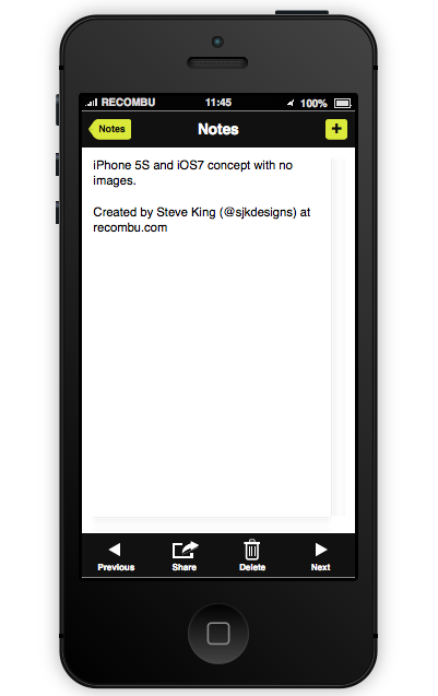Interactive iPhone 5S &amp; iOS 7 Concept