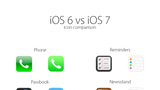 iOS 6 vs. iOS 7 Icon Comparison [Chart]