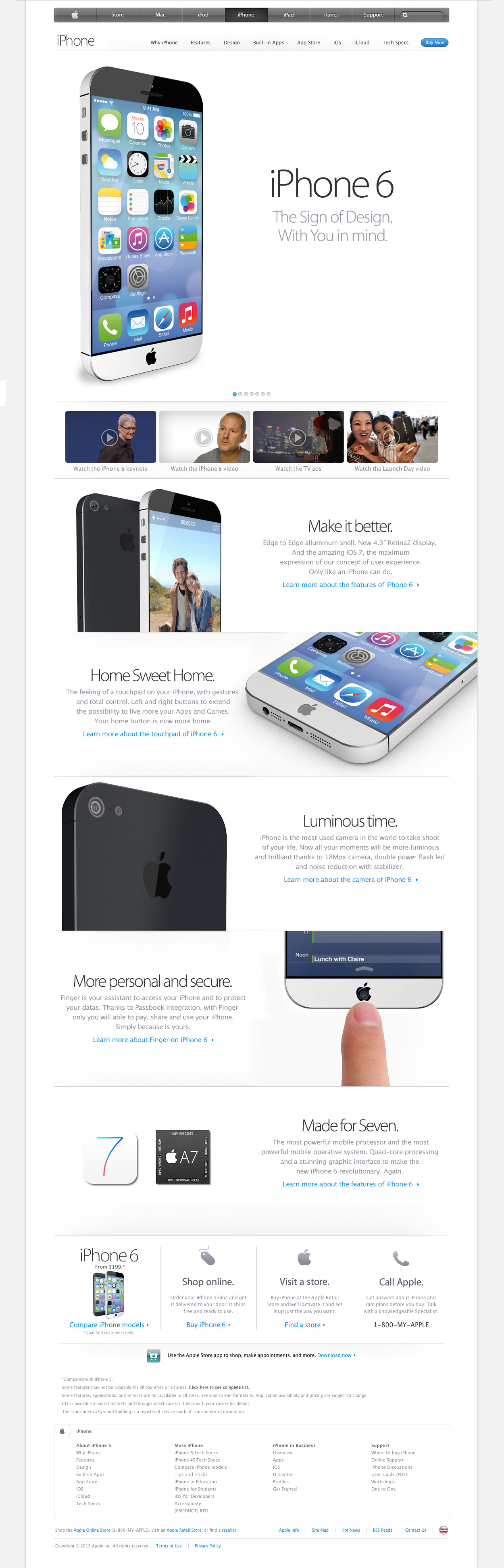 iPhone 6 Concept Featuring iOS 7 [Images]