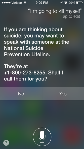 Apple Updates Siri to Better Handle Suicide References [Image]