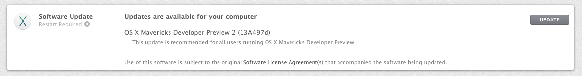 Apple Releases OS X Mavericks Preview 2 to Developers [Download]
