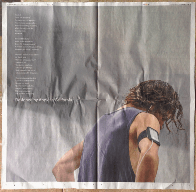 Apple Takes Out Full Two-Page Ad in the Toronto Star [Photo]