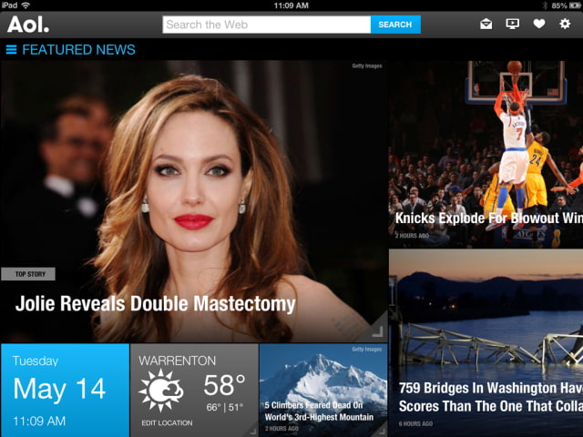 AOL Releases New iPad App With Mail, Weather, News and More