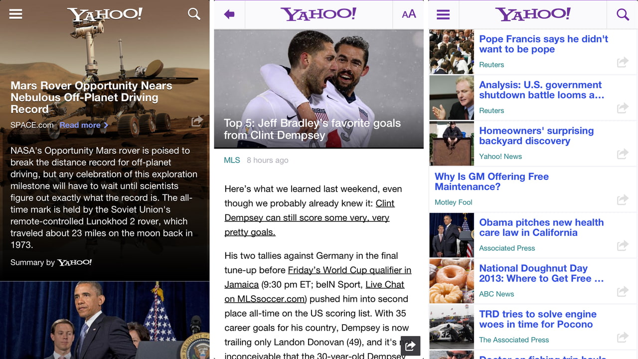 Yahoo! App Gets Better Yahoo! Mail Integration, Improved Visual Stream ...