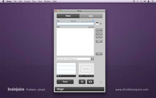 Brainjuice Announces Blogo 1.2.5