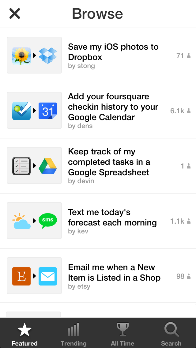 IFTTT Launches iPhone App for Automated Actions