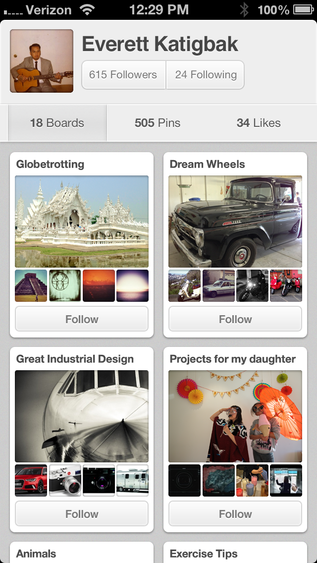 Pinterest App Updated to Send Pins From iPad