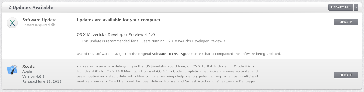 Apple Releases OS X Mavericks Developer Preview 4
