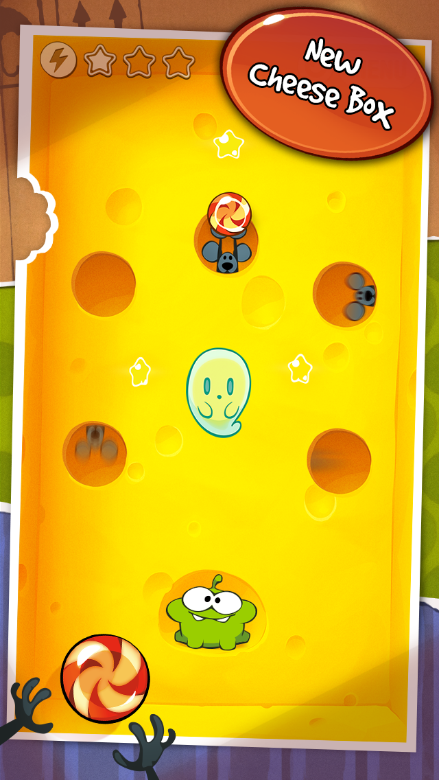 Cut the Rope is Updated With New Cheese Box, Mouse Character