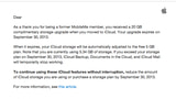 Apple Warns Former MobileMe Members That Complimentary iCloud Storage Expires September 30th