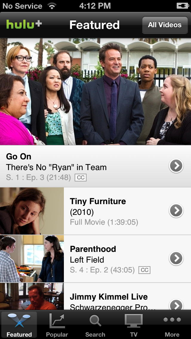 Hulu Plus App Gets Improved Scrubbing, Add to Queue From Search, More