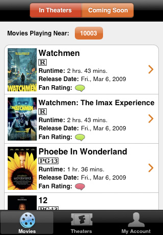 Fandango Announces iPhone App