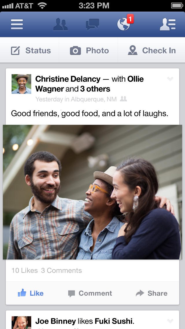 Facebook App is Updated With Hashtag Support, Restaurant Reservations