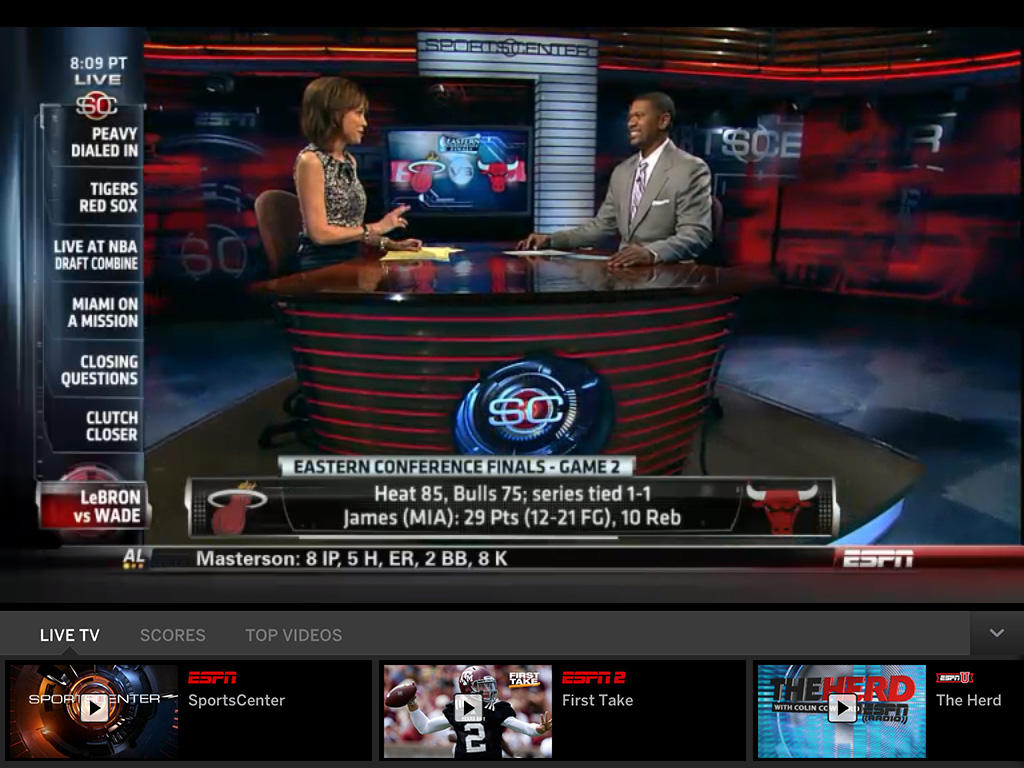 WatchESPN Update Brings Live Toolbar, Ability to Stream Two Videos at Once, iOS 7 Support and More