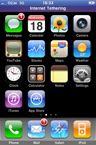 iPhone 3.0 Tethered Over USB [Screenshots]