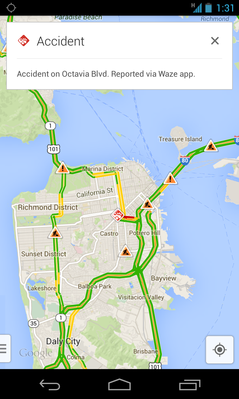 Google Maps App Gets Real Time Incident Reports From Waze