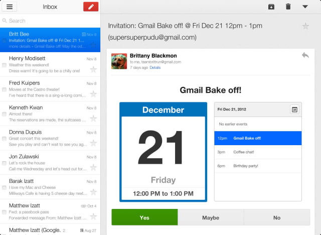 Gmail App Gets Full Screen Viewing of Image Attachments