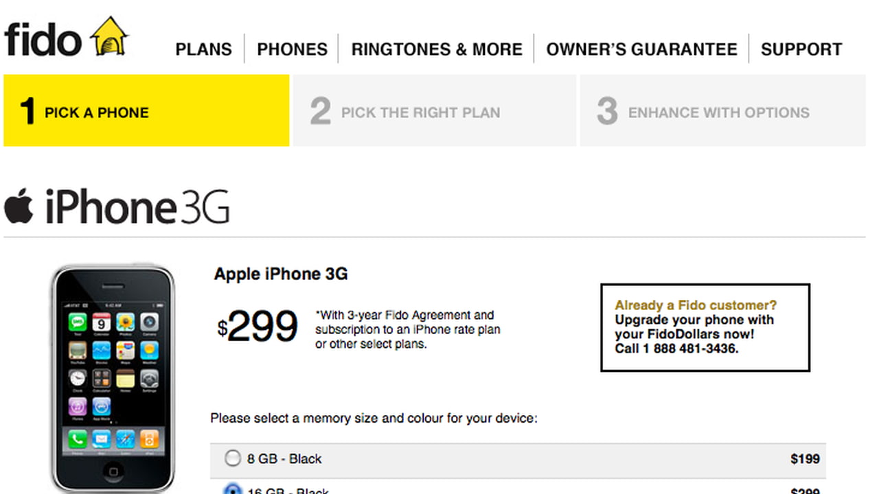 Fido To End Sales Of 16gb Iphone 3g In April Iclarified