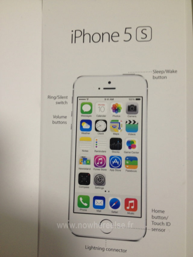 Purported iPhone 5S User Guide Shows Off Fingerprint Sensor as &#039;Touch ID&#039;