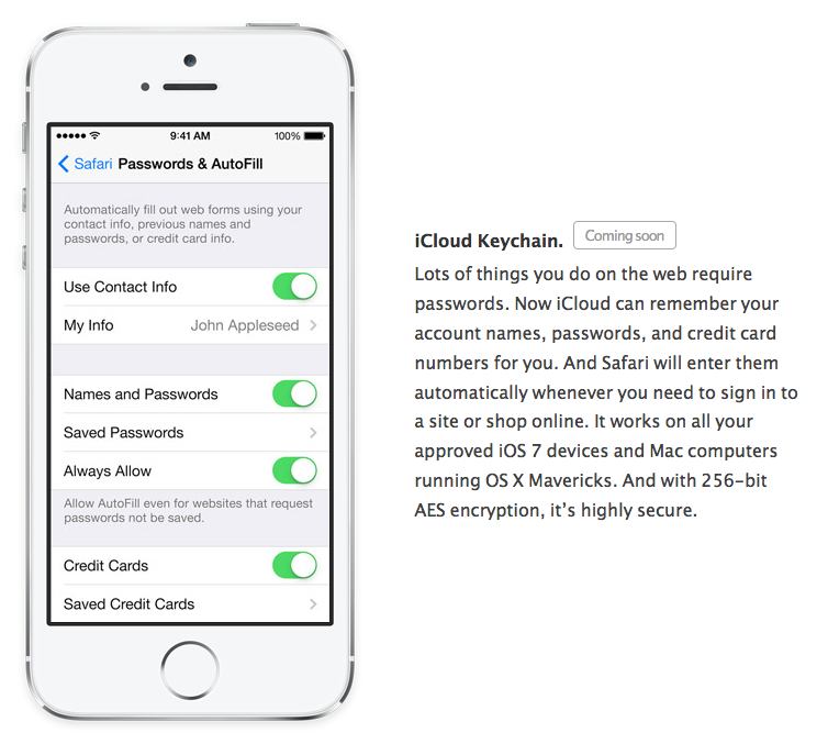 Apple Removes iCloud Keychain from iOS 7 GM