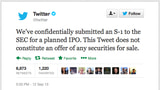 Twitter Announces It's Filed for an IPO via a Tweet