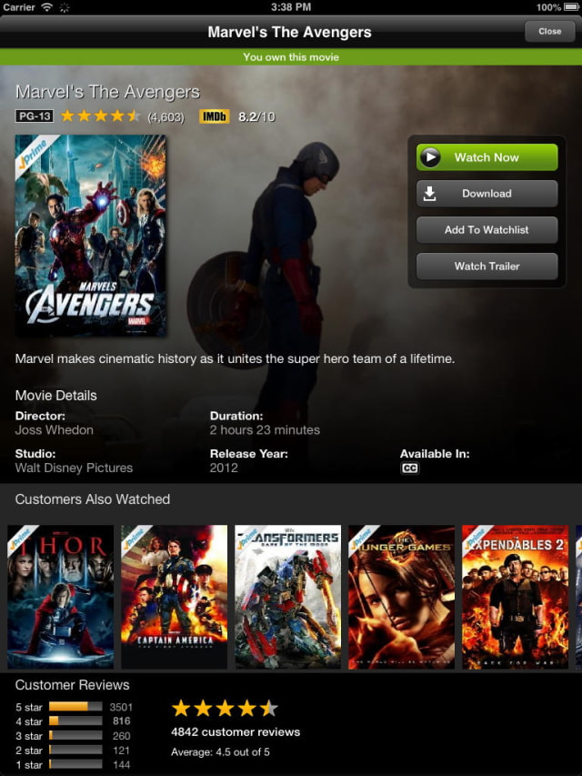 Amazon Instant Video App Gets AirPlay Support, IMDB Content, Customer Reviews, More